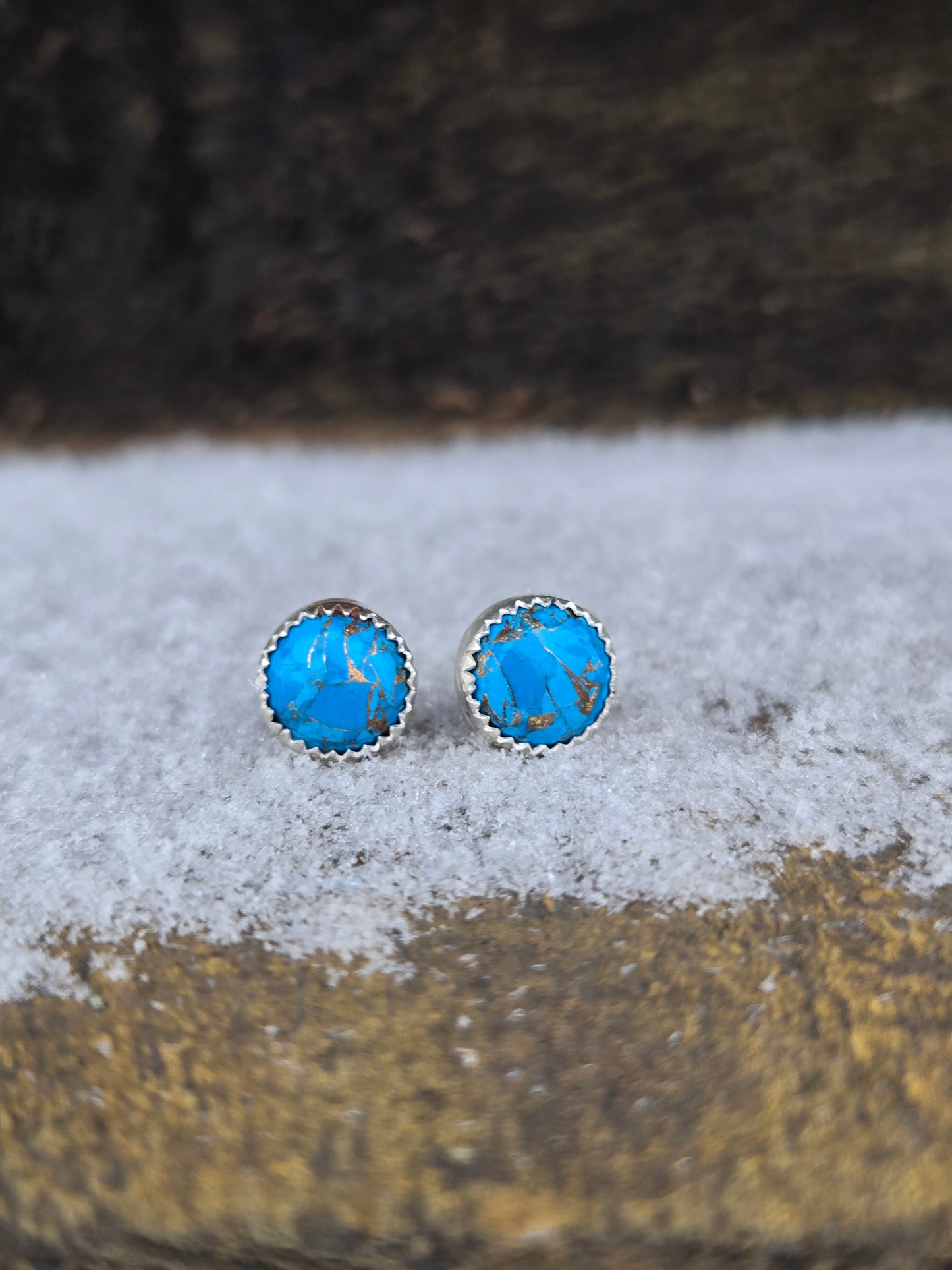 Blue Mojave Turquoise Studs