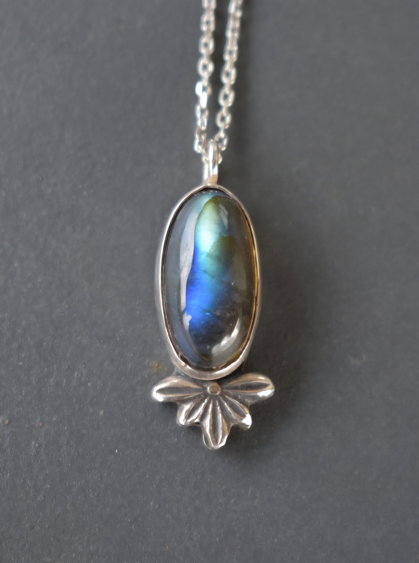 Labradorite Flower Necklace
