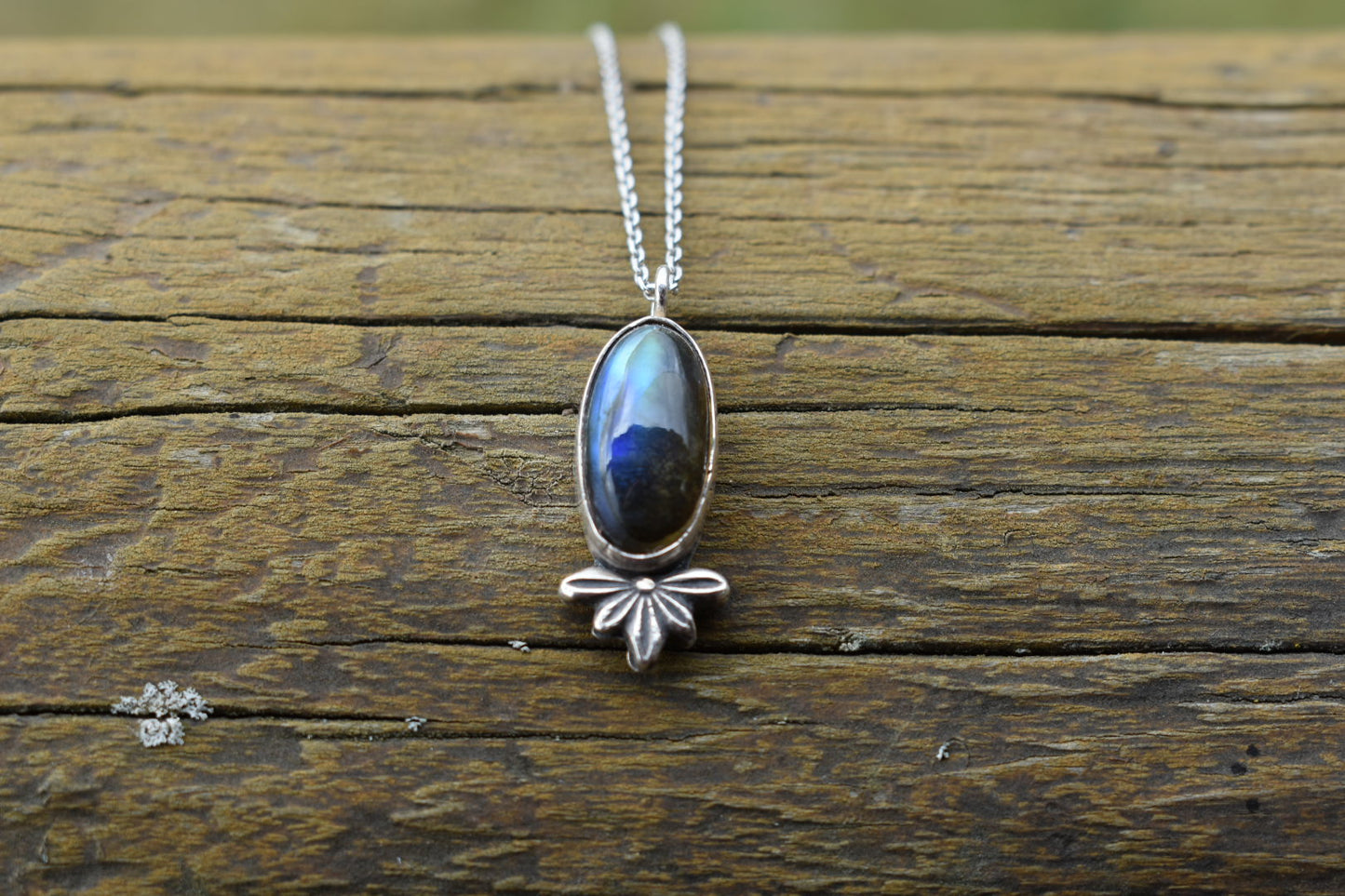 Labradorite Flower Necklace