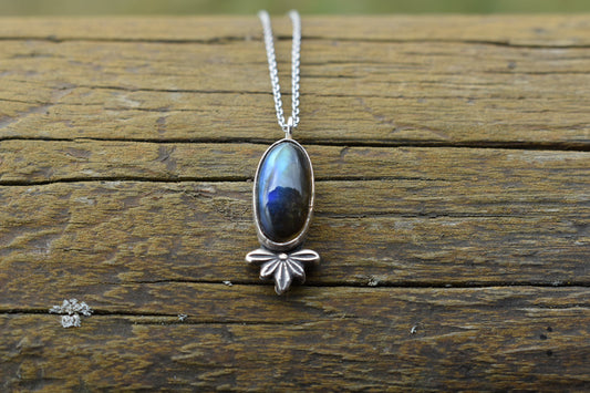 Labradorite Flower Necklace